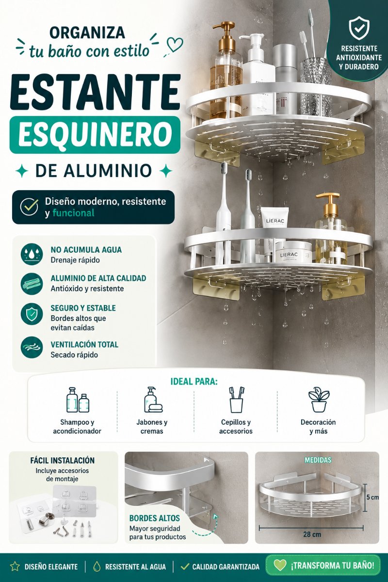 Esquinero para baño